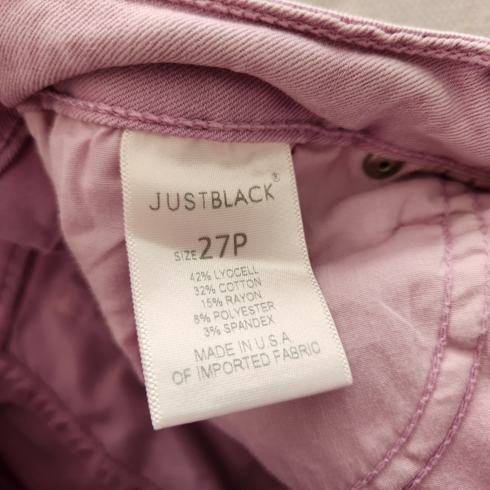 Just Black Purple Cropped Denim - Picture 4 of 5